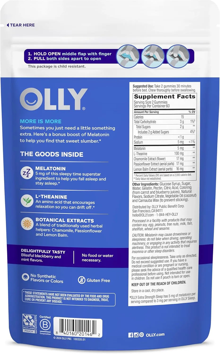 OLLY - OLLY Extra Strength Sleep Gummy 5Mg. 120 Gomitas - The Red Vitamin MX - Suplementos Alimenticios - {{ shop.shopifyCountryName }}