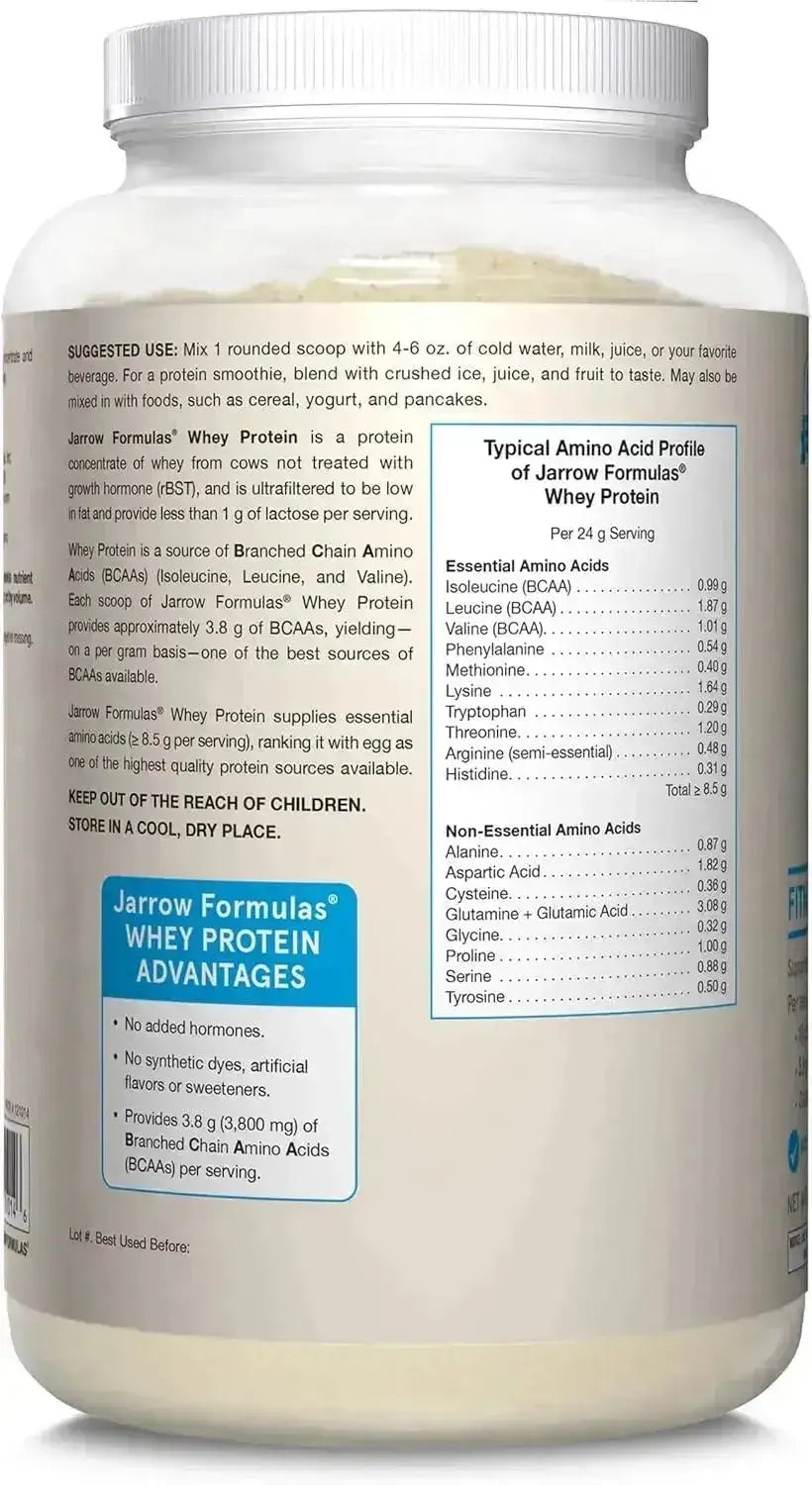JARROW FORMULAS - Jarrow Formulas Whey Protein Unflavored 908Gr. - The Red Vitamin MX - Suplementos Alimenticios - {{ shop.shopifyCountryName }}
