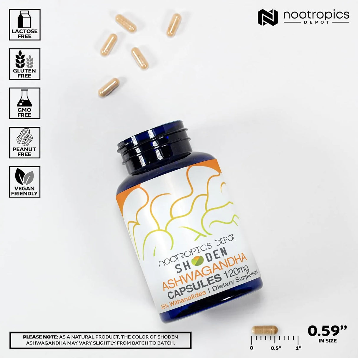 NOOTROPICS DEPOT - Nootropics Depot Shoden Ashwagandha 120Mg. 90 Capsulas - The Red Vitamin MX - Suplementos Alimenticios - {{ shop.shopifyCountryName }}