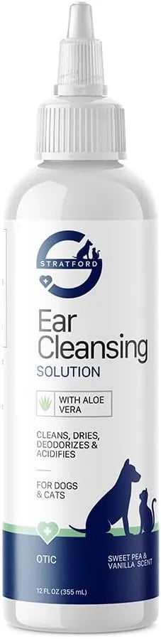 STRATFORD - Stratford Pharmaceuticals Ear Cleaner & Drying Solution for Dogs & Cats 12 Fl.Oz. - The Red Vitamin MX - Cuidado Del Oído De Perros - {{ shop.shopifyCountryName }}