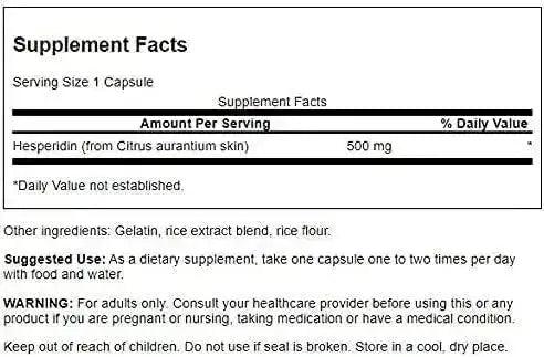 SWANSON - Swanson Hesperidin 500Mg. 60 Capsulas 2 Pack - The Red Vitamin MX - Suplementos Alimenticios - {{ shop.shopifyCountryName }}