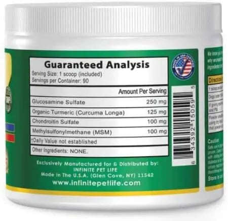 INFINITE PET - Infinite Pet Advanced Hip and Joint Supplement Powder for Dogs 90 Servicios - The Red Vitamin MX - Cuidado De Cadera Y Articulaciones Para Perros - {{ shop.shopifyCountryName }}