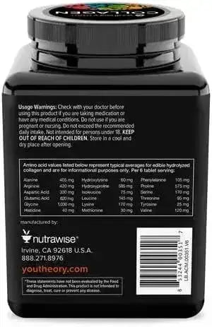 YOUTHEORY - Youtheory Men's Collagen 290 Tabletas - The Red Vitamin MX - Suplementos Alimenticios - {{ shop.shopifyCountryName }}