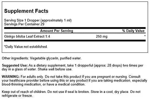 SWANSON - Swanson Ginkgo Biloba Liquid Extract 1 Fl.Oz. 2 Pack - The Red Vitamin MX - Suplementos Alimenticios - {{ shop.shopifyCountryName }}