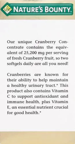NATURE'S BOUNTY - Nature's Bounty Cranberry 25,200Mg. 60 Capsulas Blandas - The Red Vitamin MX - Suplementos Alimenticios - {{ shop.shopifyCountryName }}