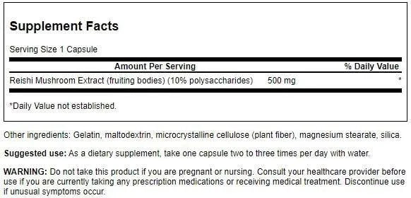 SWANSON - Swanson Reishi Mushroom Extract 500Mg. 90 Capsulas - The Red Vitamin MX - Suplementos Alimenticios - {{ shop.shopifyCountryName }}