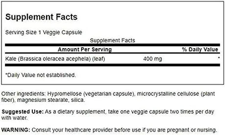 SWANSON - Swanson Full Spectrum Kale 400Mg. 60 Capsulas 2 Pack - The Red Vitamin MX - Suplementos Alimenticios - {{ shop.shopifyCountryName }}