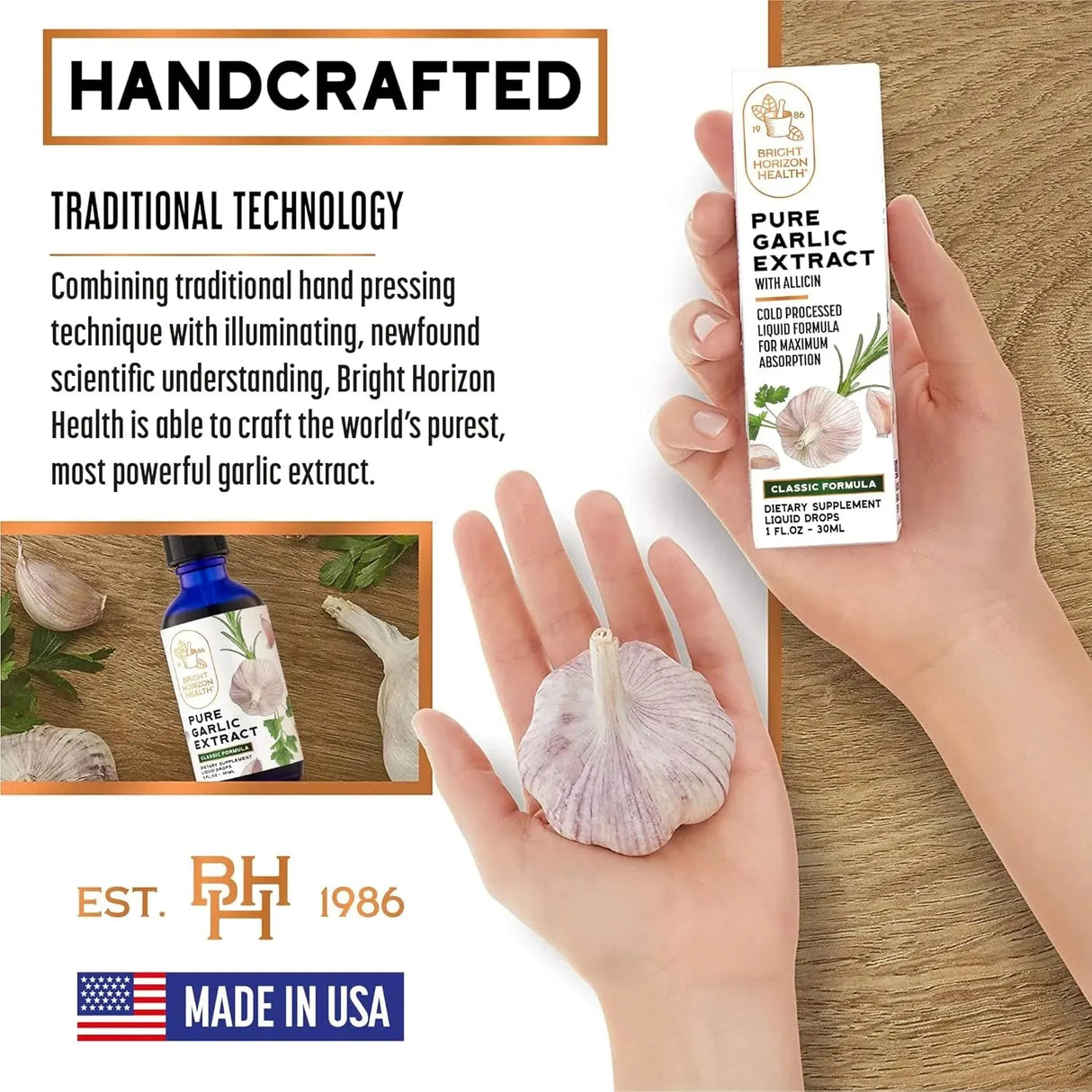 BRIGHT HORIZON HEALTH - Bright Horizon Health Pure Garlic Extract with Allicin Classic Formula 30Ml. - The Red Vitamin MX - Suplementos Alimenticios - {{ shop.shopifyCountryName }}