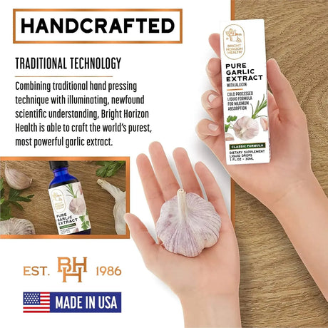 BRIGHT HORIZON HEALTH - Bright Horizon Health Pure Garlic Extract with Allicin Classic Formula 30Ml. - The Red Vitamin MX - Suplementos Alimenticios - {{ shop.shopifyCountryName }}