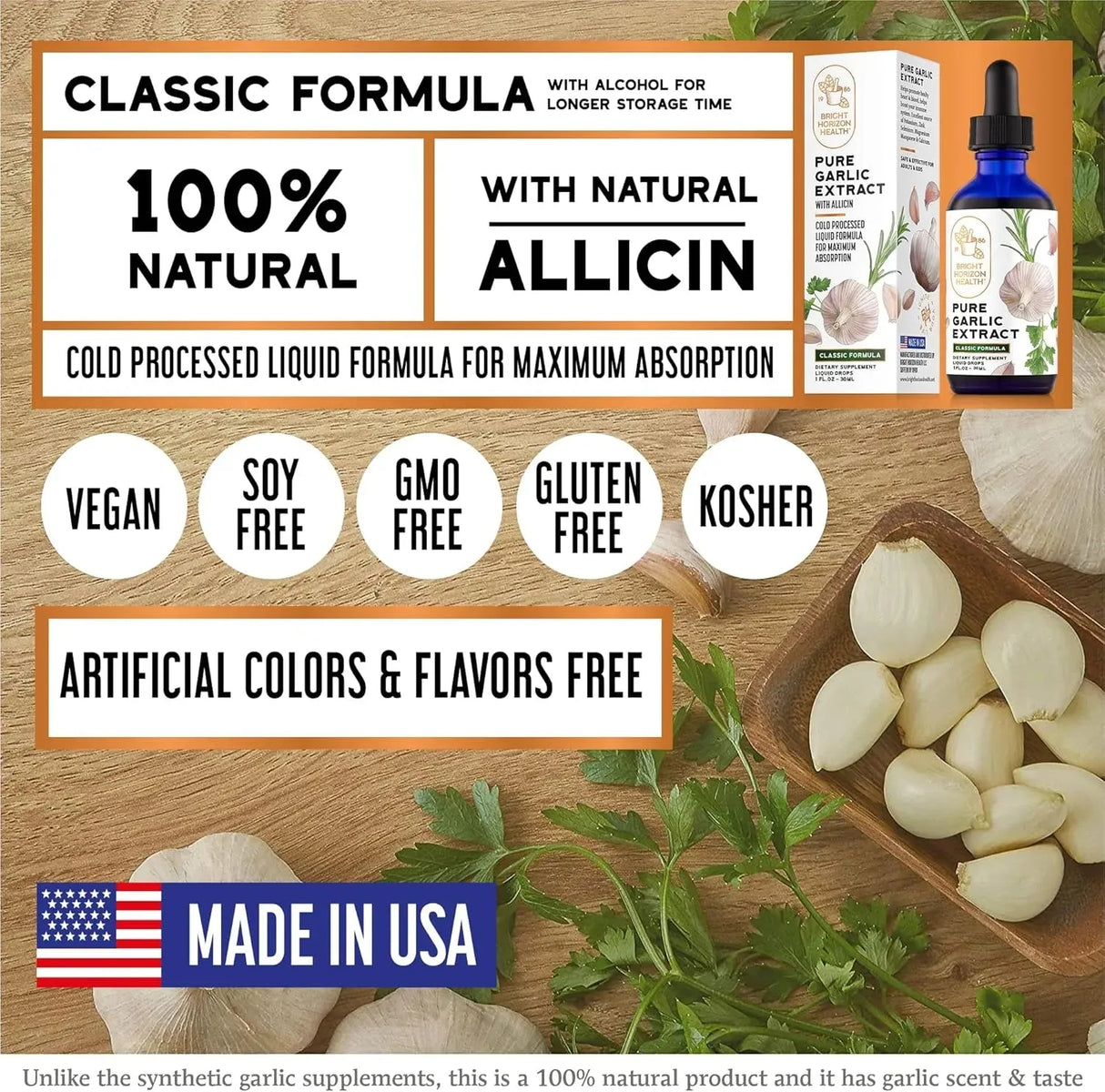 BRIGHT HORIZON HEALTH - Bright Horizon Health Pure Garlic Extract with Allicin Classic Formula 30Ml. - The Red Vitamin MX - Suplementos Alimenticios - {{ shop.shopifyCountryName }}