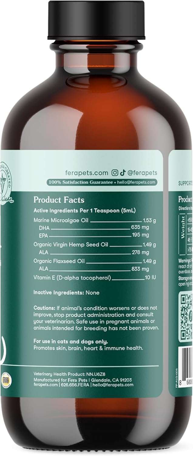 Fera Pet Organics Algae Oil 8 Fl.Oz.