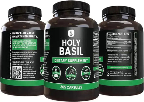 PURE ORIGINAL INGREDIENTS - Pure Original Ingredients Holy Basil 365 Capsulas - The Red Vitamin MX - Suplementos Alimenticios - {{ shop.shopifyCountryName }}