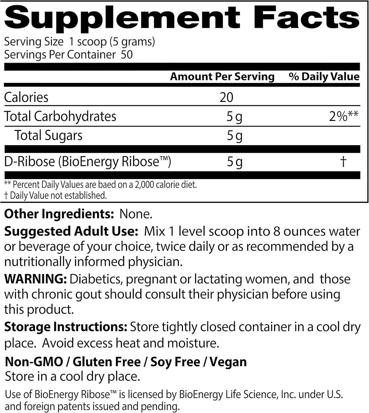 DOCTOR'S BEST - Doctor's Best D-Ribose with Bioenergy Ribose 250Gr. - The Red Vitamin MX - Suplementos Alimenticios - {{ shop.shopifyCountryName }}