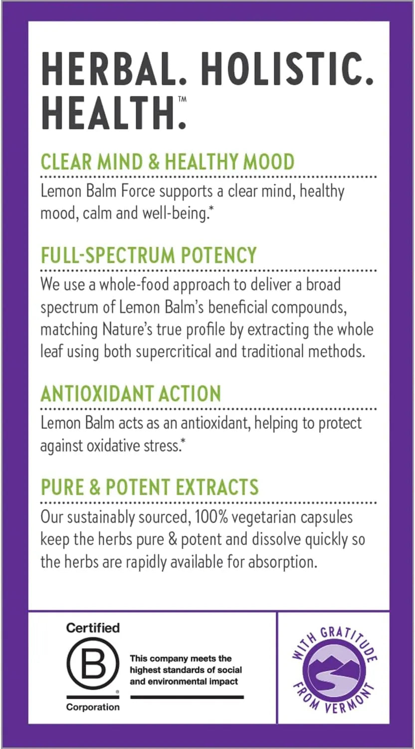 NEW CHAPTER - New Chapter Lemon Balm Force 30 Capsulas - The Red Vitamin MX - Suplementos Alimenticios - {{ shop.shopifyCountryName }}