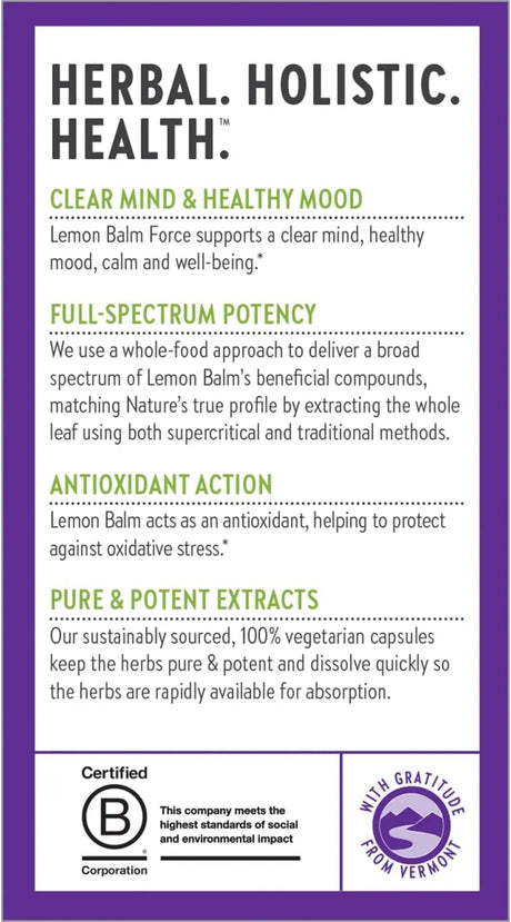 NEW CHAPTER - New Chapter Lemon Balm Force 30 Capsulas - The Red Vitamin MX - Suplementos Alimenticios - {{ shop.shopifyCountryName }}