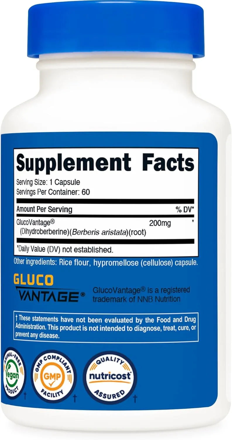 NUTRICOST - Nutricost Dihydroberberine 200Mg. 60 Capsulas - The Red Vitamin MX - Suplementos Alimenticios - {{ shop.shopifyCountryName }}