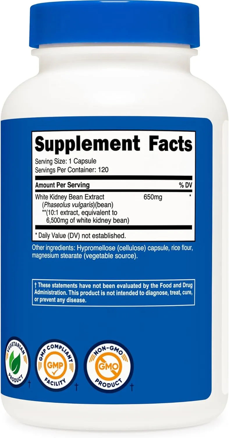 NUTRICOST - Nutricost White Kidney Beans 6500Mg. 120 Capsulas - The Red Vitamin MX - Suplementos Alimenticios - {{ shop.shopifyCountryName }}