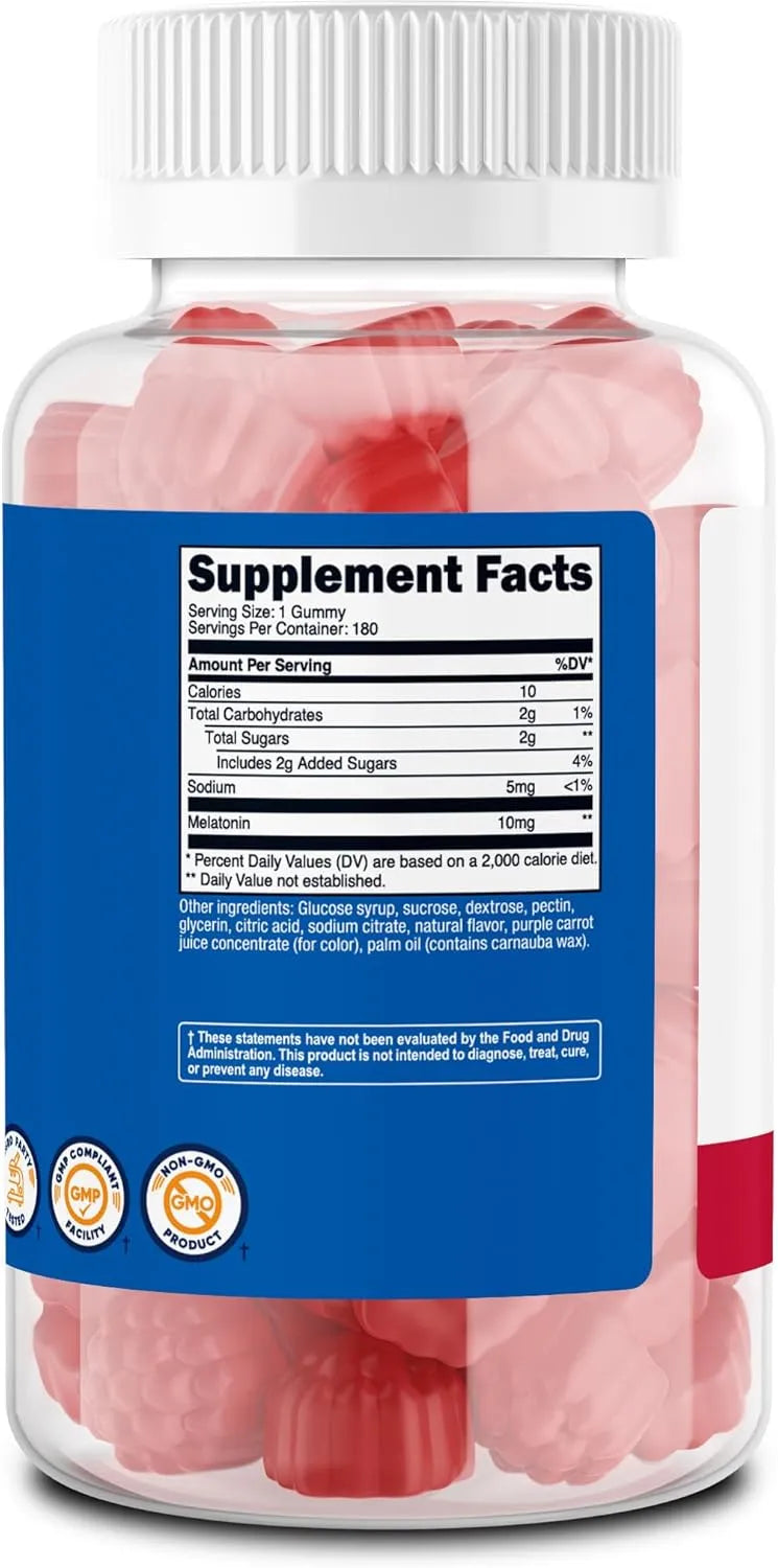 NUTRICOST - Nutricost Melatonin 10Mg. Strawberry Flavored 180 Gomitas - The Red Vitamin MX - Suplementos Alimenticios - {{ shop.shopifyCountryName }}