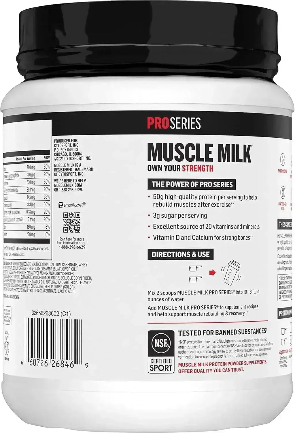 MUSCLE MILK - Muscle Milk Pro Series Protein Powder Strawberry 907Gr. - The Red Vitamin MX - Suplementos Alimenticios - {{ shop.shopifyCountryName }}