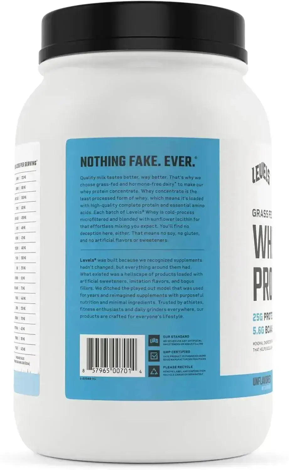 LEVELS - Levels Grass Fed Whey Protein Powder Unflavored 2Lb. - The Red Vitamin MX - Suplementos Alimenticios - {{ shop.shopifyCountryName }}