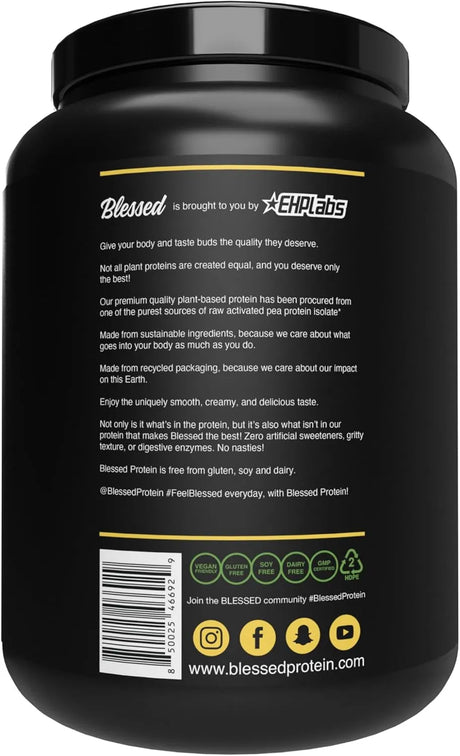 BLESSED - Blessed Vegan Protein Powder 23g of Pea Protein Banana Bread 1014Gr. - The Red Vitamin MX - Suplementos Alimenticios - {{ shop.shopifyCountryName }}
