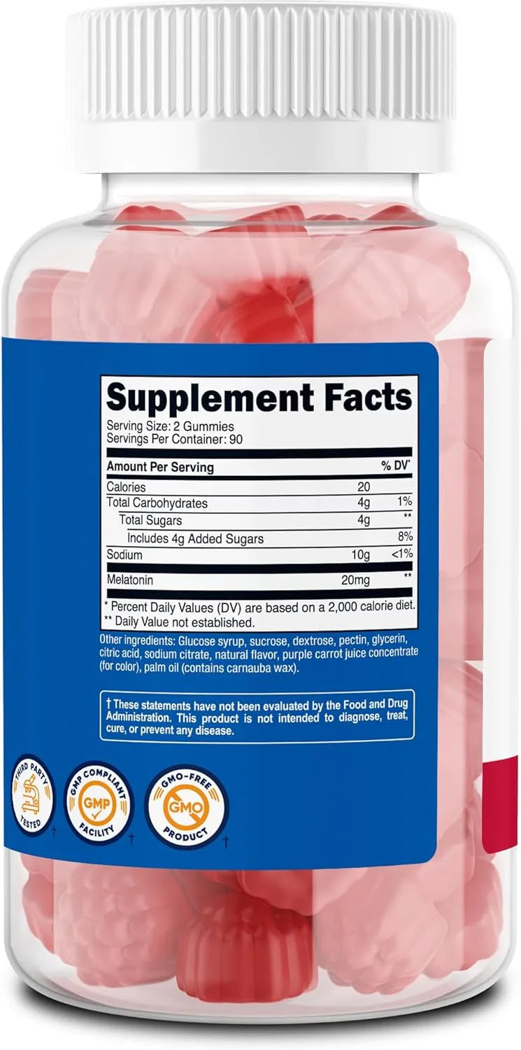 NUTRICOST - Nutricost Melatonin Gummies 20Mg. Strawberry Flavored 180 Gomitas - The Red Vitamin MX - Suplementos Alimenticios - {{ shop.shopifyCountryName }}