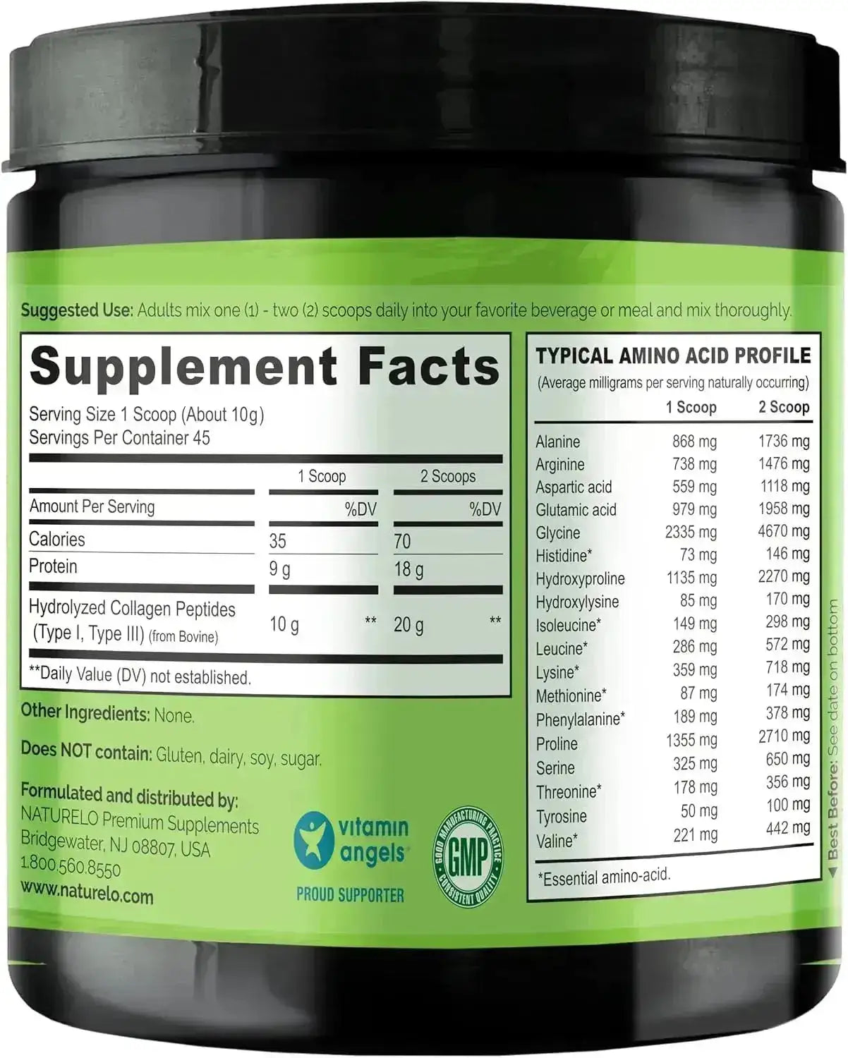 NATURELO - NATURELO Collagen Peptide Powder 1 Lb. - The Red Vitamin MX - Suplementos Alimenticios - {{ shop.shopifyCountryName }}