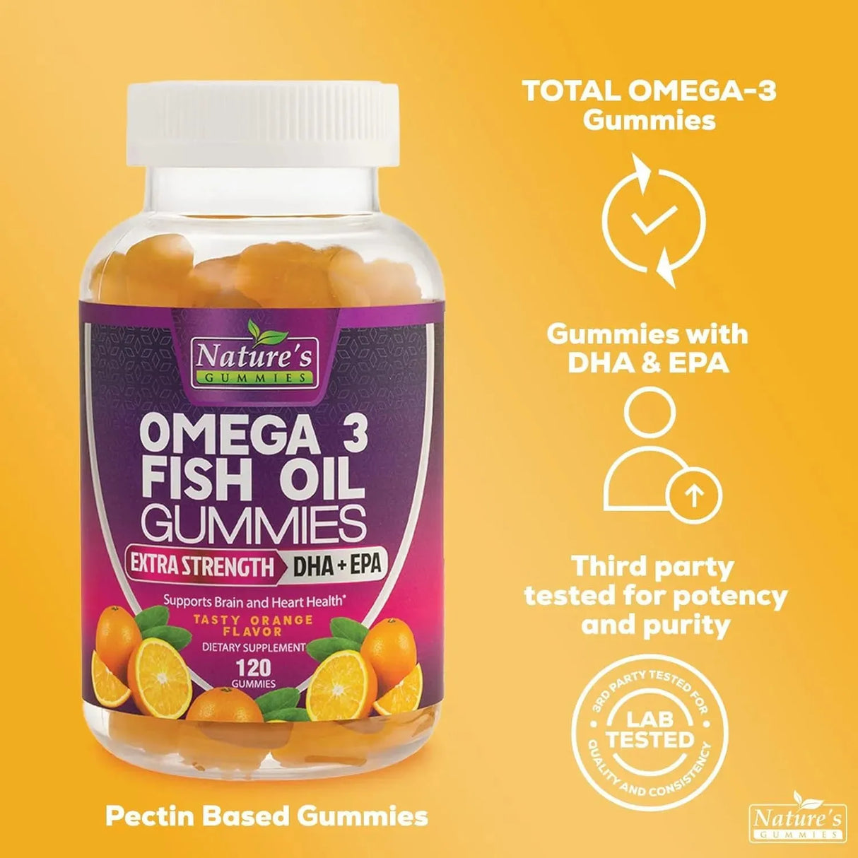 NATURE'S NUTRITION - Nature's Nutrition Omega 3 Fish Oil Gummies 120 Gomitas - The Red Vitamin MX - Suplementos Alimenticios - {{ shop.shopifyCountryName }}