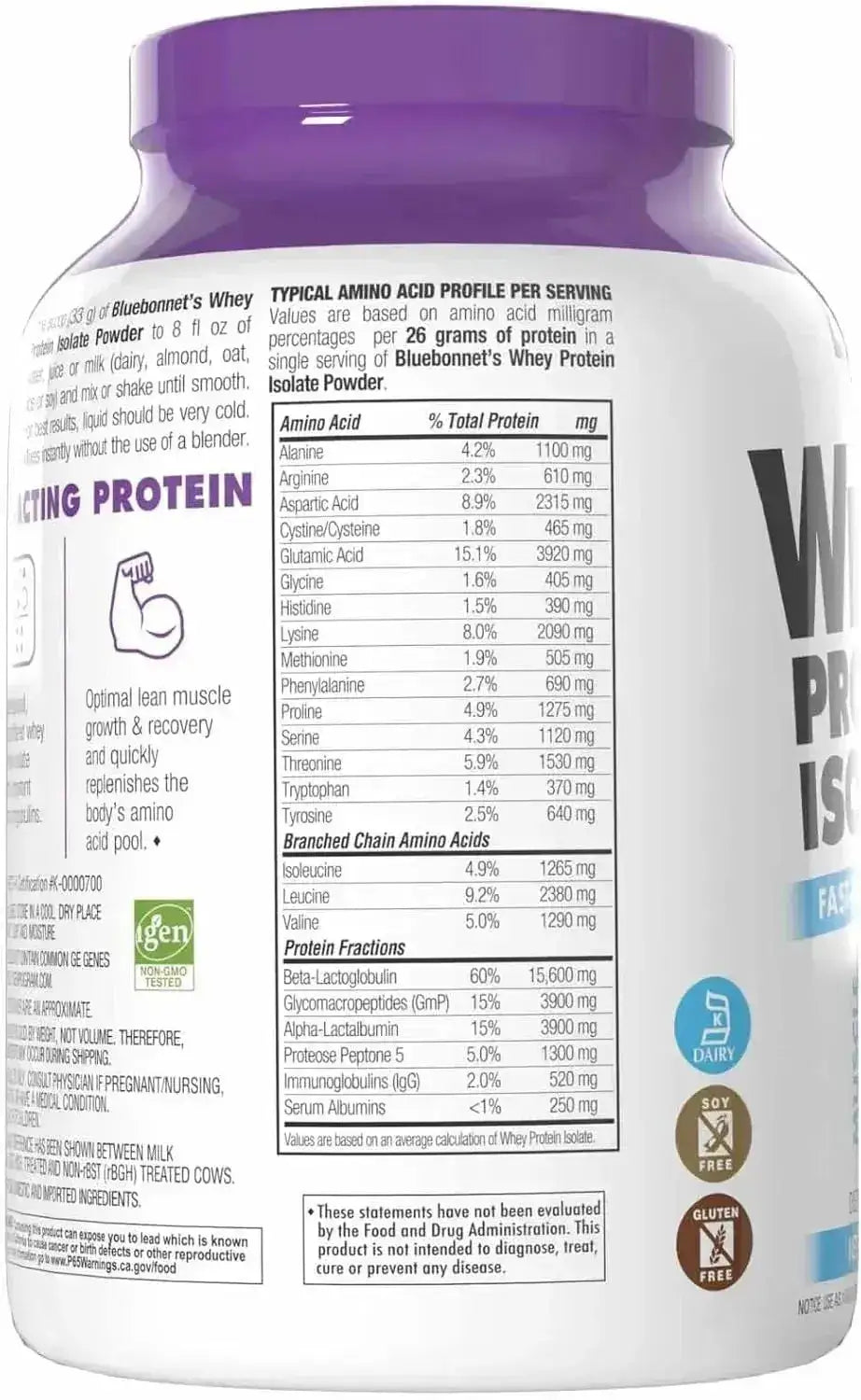 BLUEBONNET NUTRITION - Bluebonnet Nutrition Whey Protein Isolate Powder Whey from Grass Fed Cows French Vanilla 924Gr. - The Red Vitamin MX - Suplementos Alimenticios - {{ shop.shopifyCountryName }}