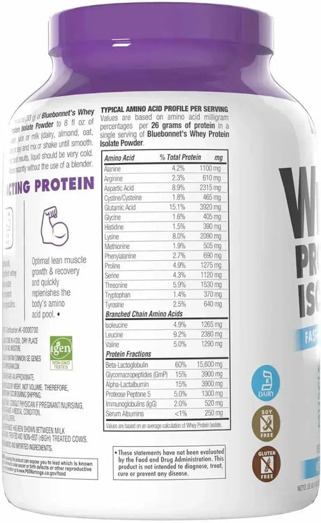 BLUEBONNET NUTRITION - Bluebonnet Nutrition Whey Protein Isolate Powder Whey from Grass Fed Cows French Vanilla 924Gr. - The Red Vitamin MX - Suplementos Alimenticios - {{ shop.shopifyCountryName }}