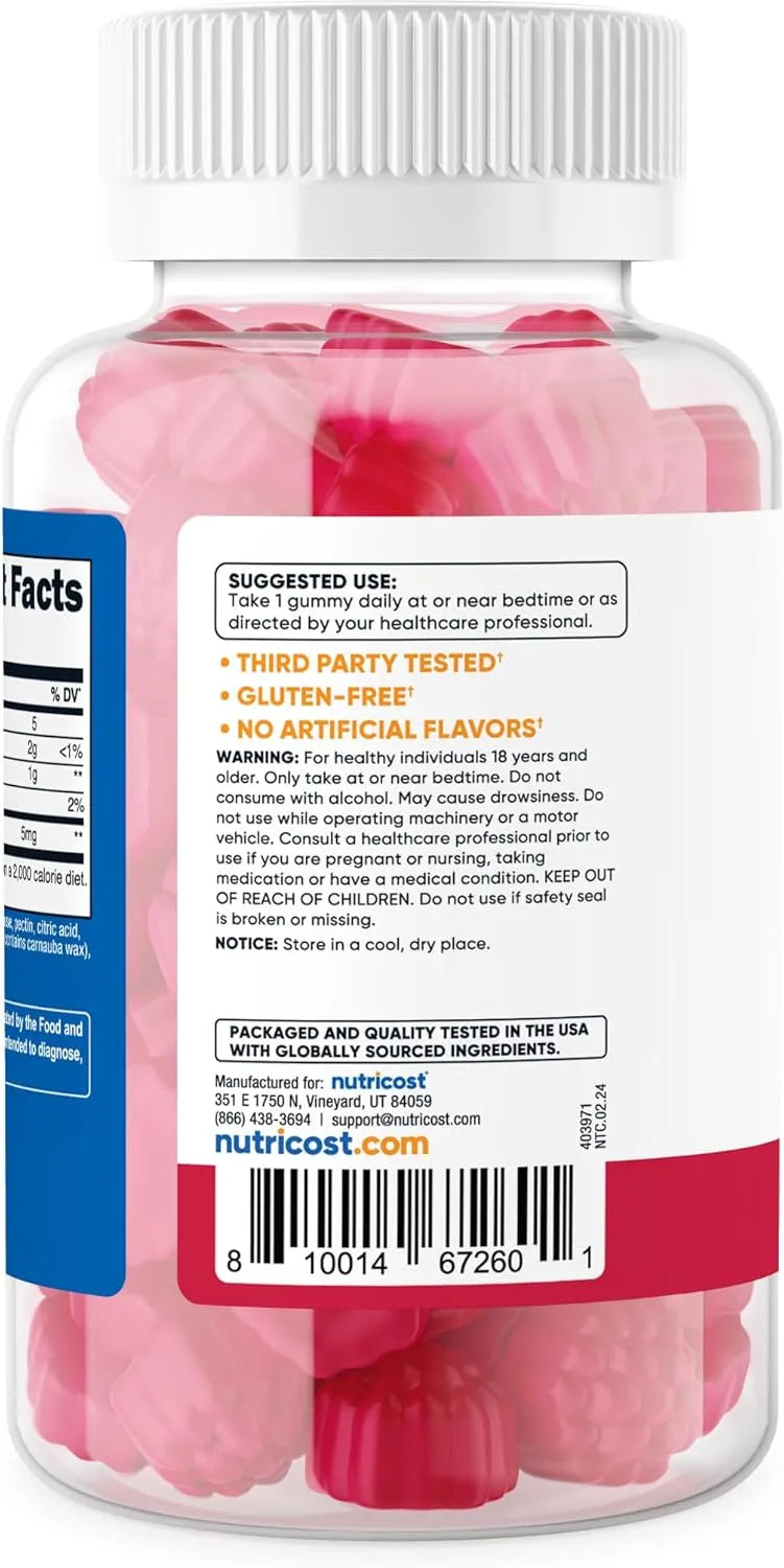 NUTRICOST - Nutricost Melatonin 5Mg. Strawberry Flavored 180 Gomitas - The Red Vitamin MX - Suplementos Alimenticios - {{ shop.shopifyCountryName }}