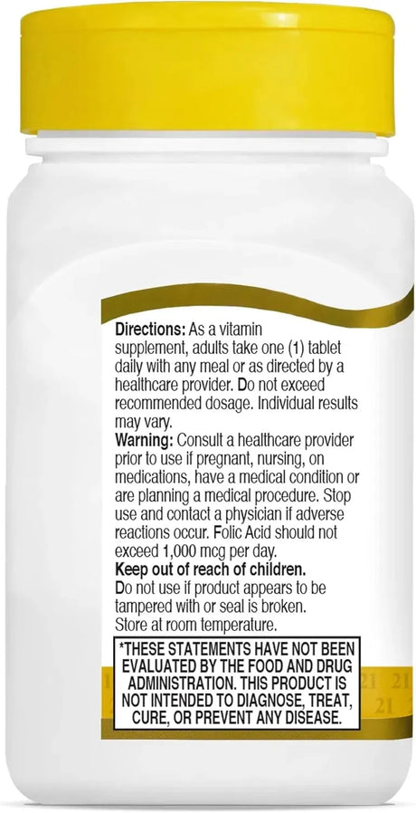 21ST CENTURY - 21st Century 800mcg 180 Tabletas - The Red Vitamin MX - Suplementos Alimenticios - {{ shop.shopifyCountryName }}