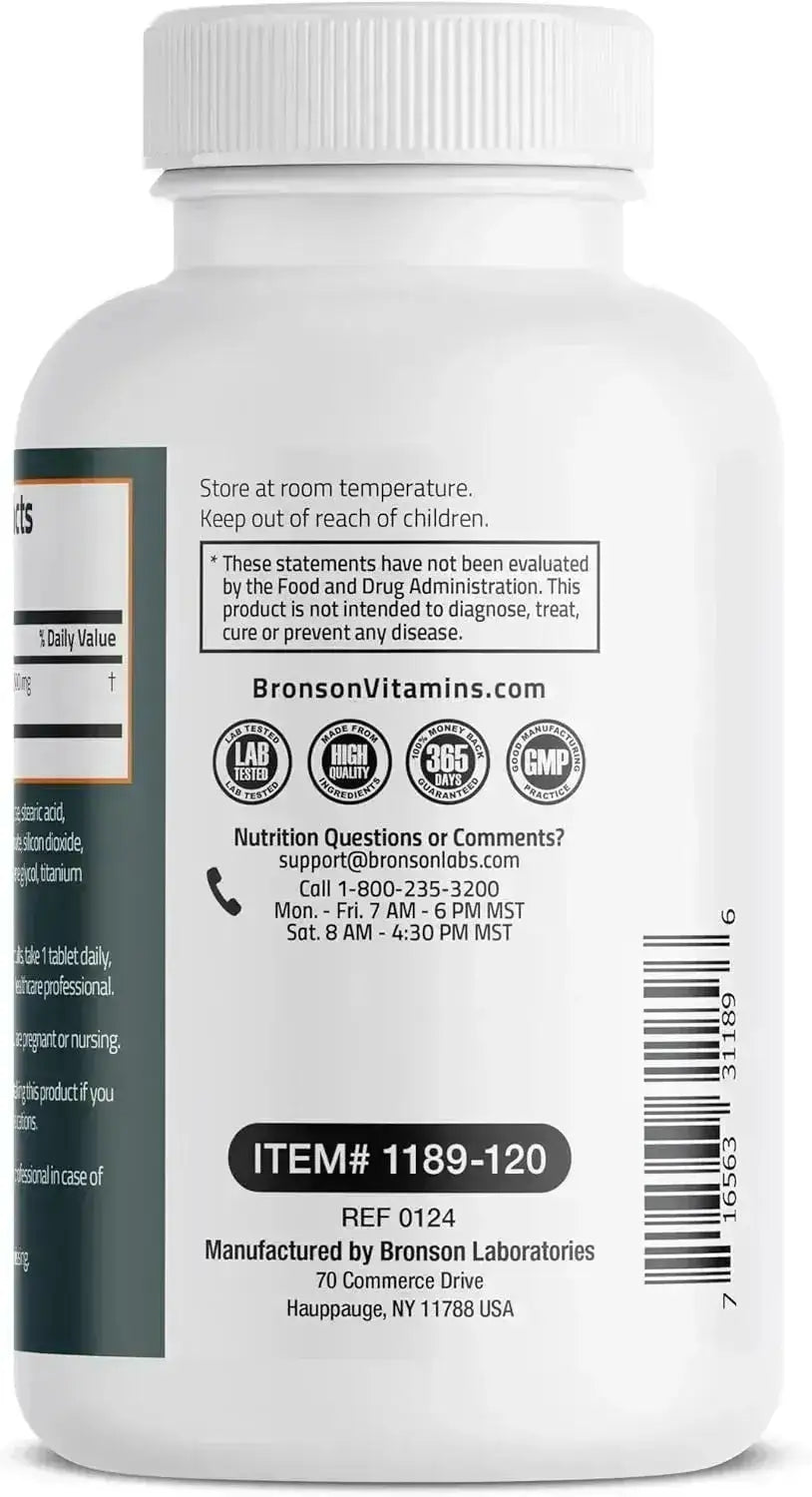 BRONSON - Bronson Magnesium 500Mg. 120 Tabletas - The Red Vitamin MX - Suplementos Alimenticios - {{ shop.shopifyCountryName }}