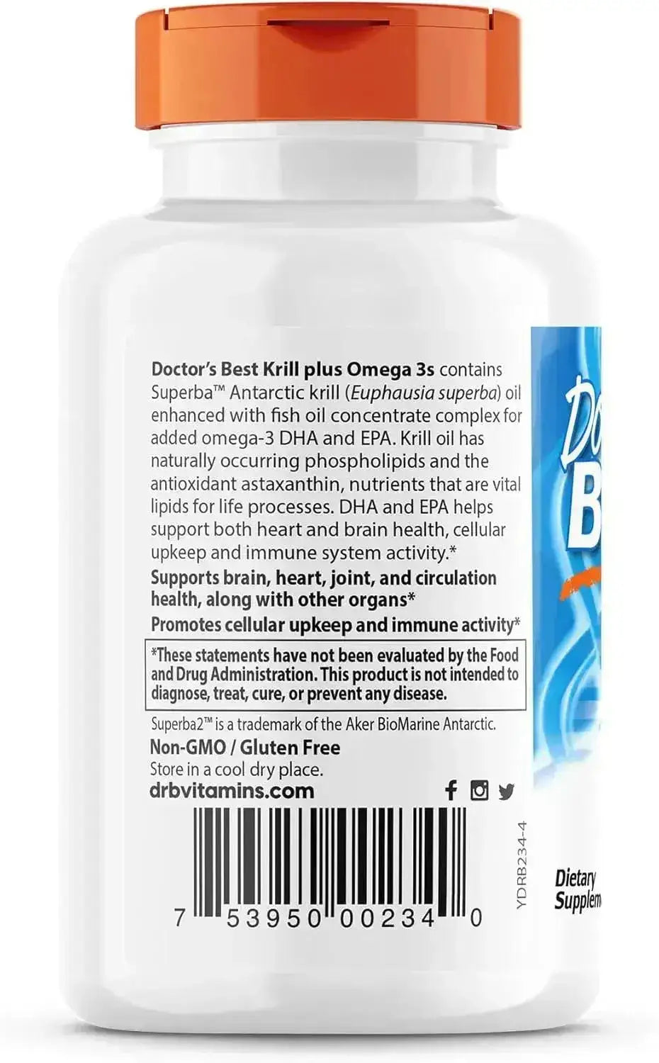 DOCTOR'S BEST - Doctor's Best Enhanced Superba Krill Plus with Omega 3s 60 Capsulas Blandas - The Red Vitamin MX - Suplementos Alimenticios - {{ shop.shopifyCountryName }}