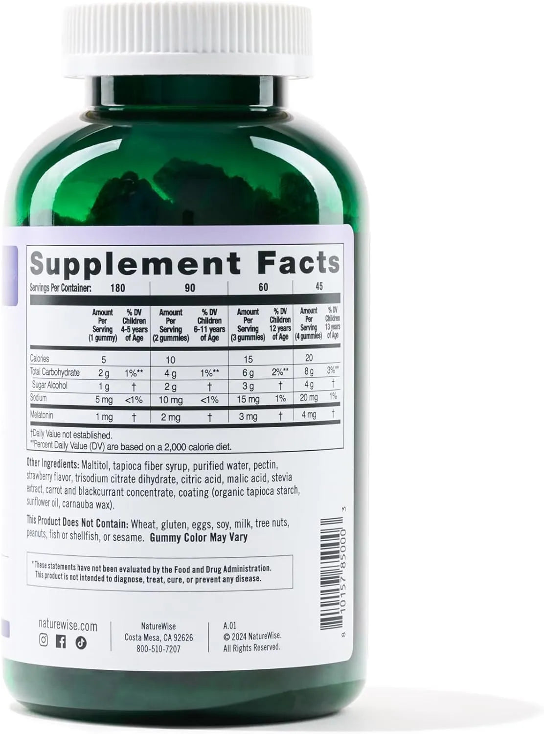 NATUREWISE - NatureWise Kids Melatonin 1Mg. Sugar-Free Gummies 180 Gomitas - The Red Vitamin MX - Suplementos Alimenticios - {{ shop.shopifyCountryName }}