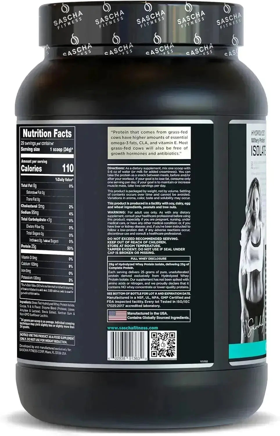 SASCHA FITNESS - SASCHA FITNESS Hydrolyzed Whey Protein Isolate Grass-Fed Cookies & Cream 986Gr. - The Red Vitamin MX - Suplementos Alimenticios - {{ shop.shopifyCountryName }}