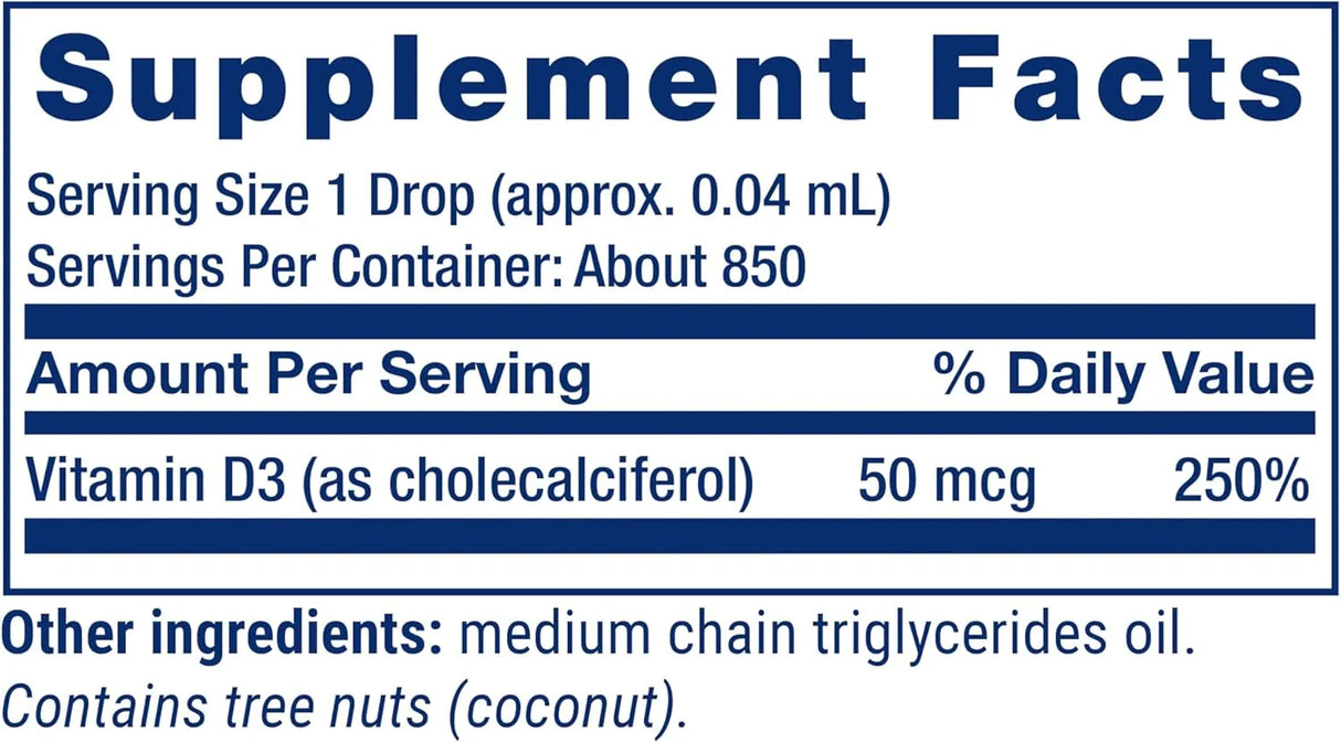 LIFE EXTENSION - Life Extension Liquid Vitamin D3 50mcg 1 Fl.Oz. - The Red Vitamin MX - Suplementos Alimenticios - {{ shop.shopifyCountryName }}