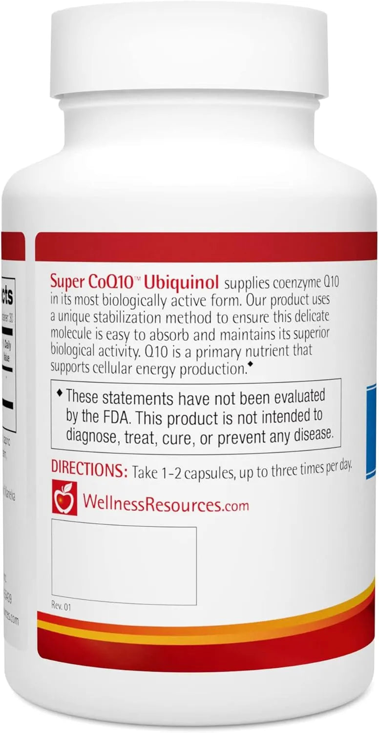 WELLNESS RESOURCES - Wellness Resources Super CoQ10 Ubiquinol 100Mg. 60 Capsulas - The Red Vitamin MX - Suplementos Alimenticios - {{ shop.shopifyCountryName }}