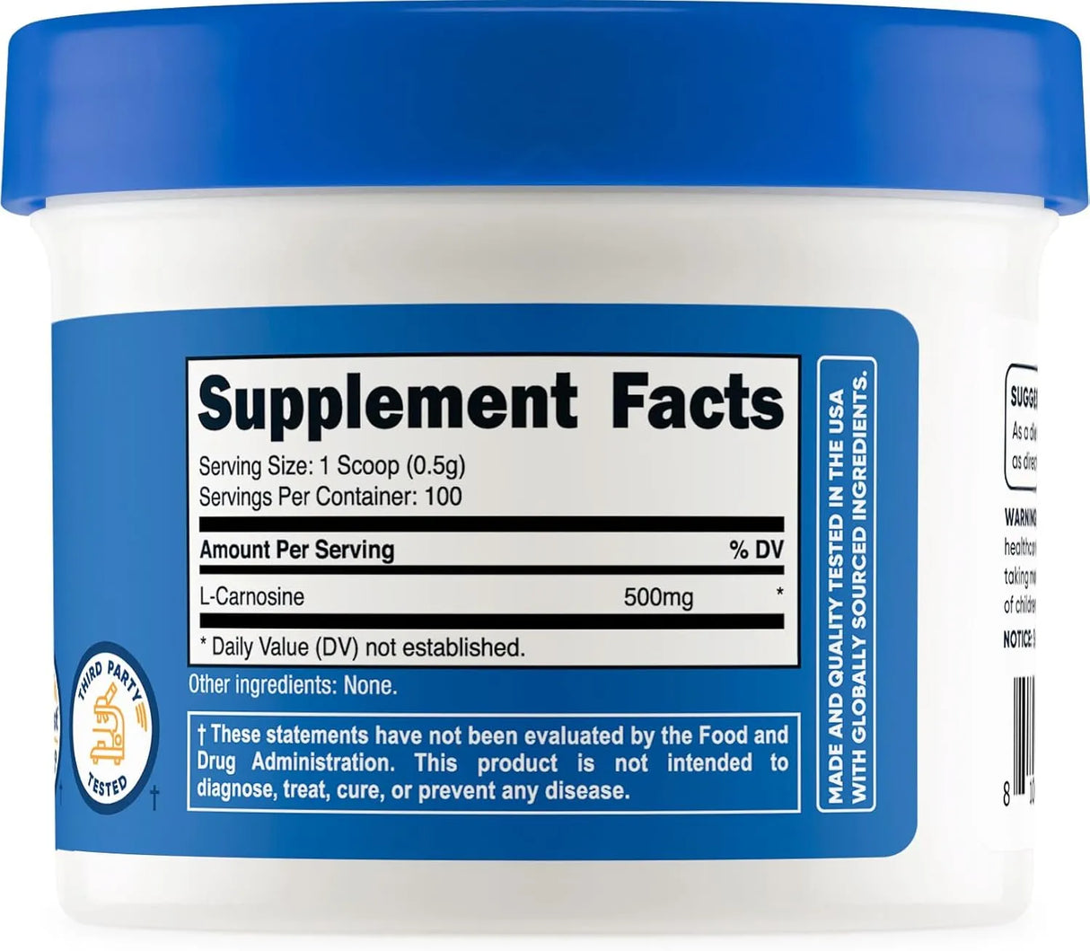NUTRICOST - Nutricost L-Carnosine Powder 100 Servicios 50Gr. - The Red Vitamin MX - Suplementos Alimenticios - {{ shop.shopifyCountryName }}