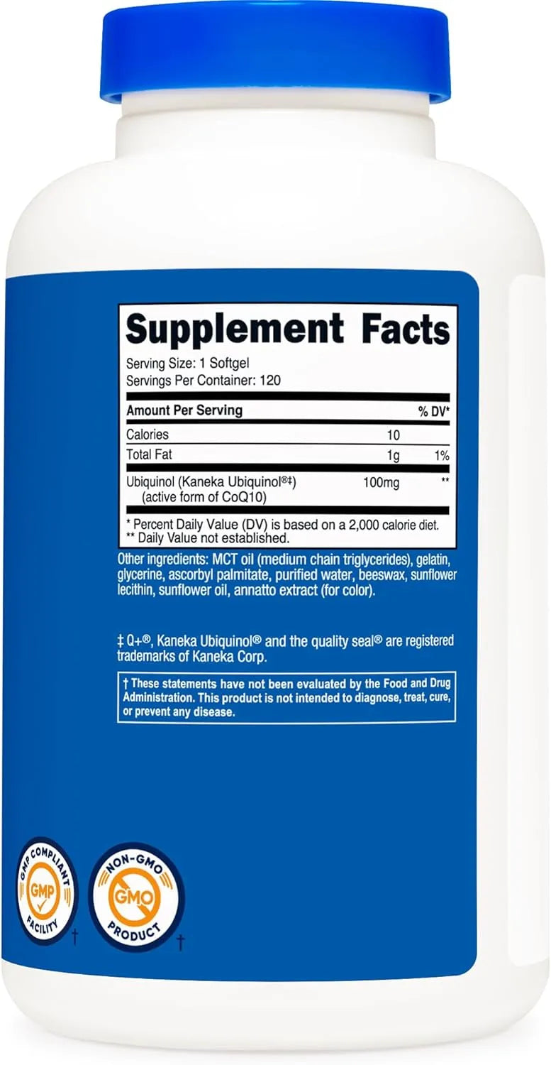 NUTRICOST - Nutricost Ubiquinol 100Mg. 120 Capsulas Blandas - The Red Vitamin MX - Suplementos Alimenticios - {{ shop.shopifyCountryName }}