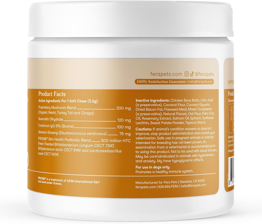 FERA PETS - Fera Pet Organics Dog Allergy and Immune Support 90 Masticables - The Red Vitamin MX - Suplementos Herbales Para Perros - {{ shop.shopifyCountryName }}