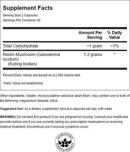 SWANSON - Swanson Reishi Mushroom 600Mg. 60 Capsulas - The Red Vitamin MX - Suplementos Alimenticios - {{ shop.shopifyCountryName }}