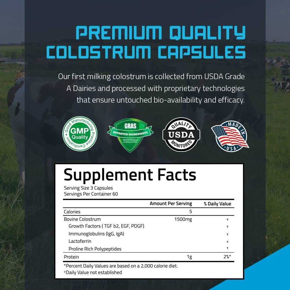 TBR Labs Pure Bovine Colostrum 180 Capsulas