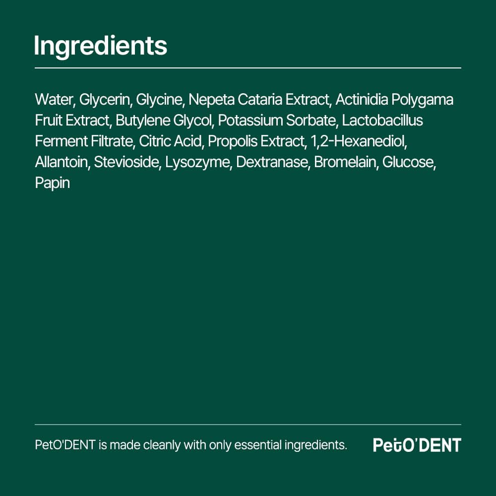 PetO'Dent Dental Water Additive for Cats 250Ml.