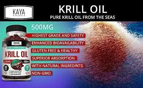 KAYA NATURALS - Kaya Naturals Antarctic Krill Oil 500Mg. 60 Capsulas Blandas - The Red Vitamin MX - Suplementos Alimenticios - {{ shop.shopifyCountryName }}