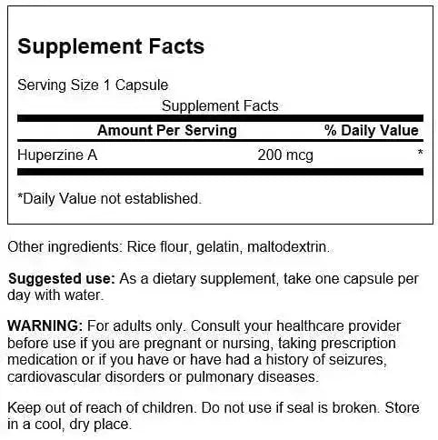 SWANSON - Swanson Huperzine A 200mcg 30 Capsulas 2 Pack - The Red Vitamin MX - Suplementos Alimenticios - {{ shop.shopifyCountryName }}