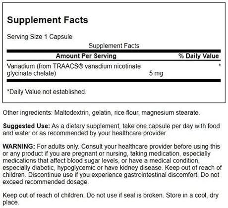 SWANSON - Swanson Albion Vanadium 5Mg. 60 Capsulas 2 Pack - The Red Vitamin MX - Suplementos Alimenticios - {{ shop.shopifyCountryName }}