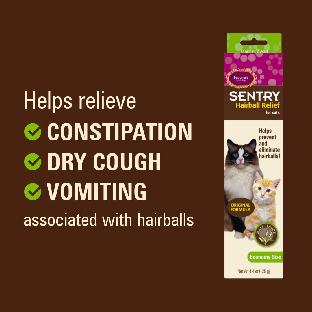 SENTRY PET CARE Sentry Hairball Relief for Cats Malt Flavor 4.4 Oz.