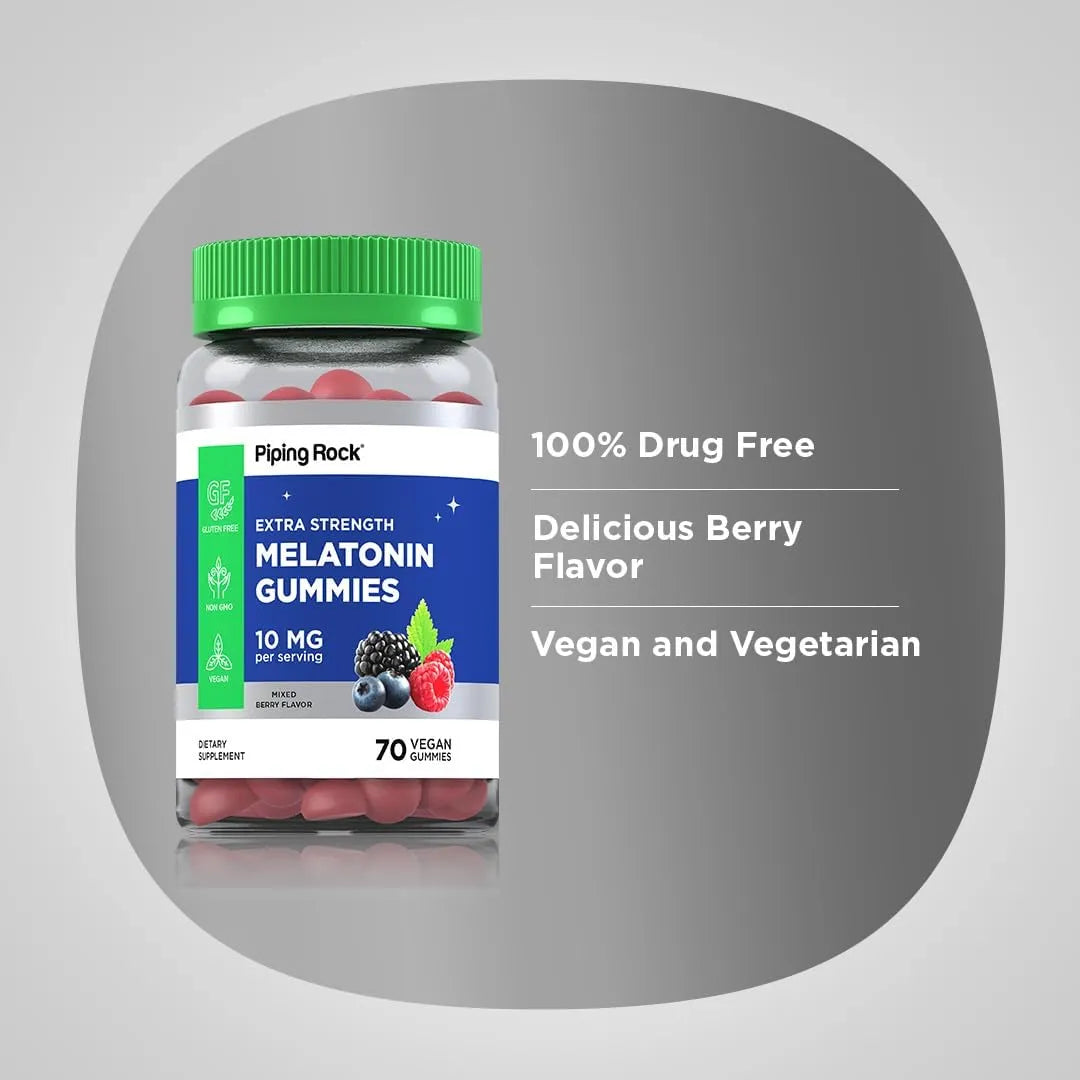 PIPING ROCK - Piping Rock Melatonin Gummies 10Mg. 70 Gomitas - The Red Vitamin MX - Suplementos Alimenticios - {{ shop.shopifyCountryName }}