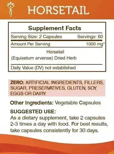 SECRETS OF THE TRIBE - Secrets of the Tribe Horsetail 1000Mg. 120 Capsulas - The Red Vitamin MX - Suplementos Alimenticios - {{ shop.shopifyCountryName }}